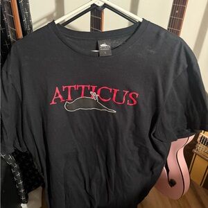 Atticus Black T-Shirt with Red Print